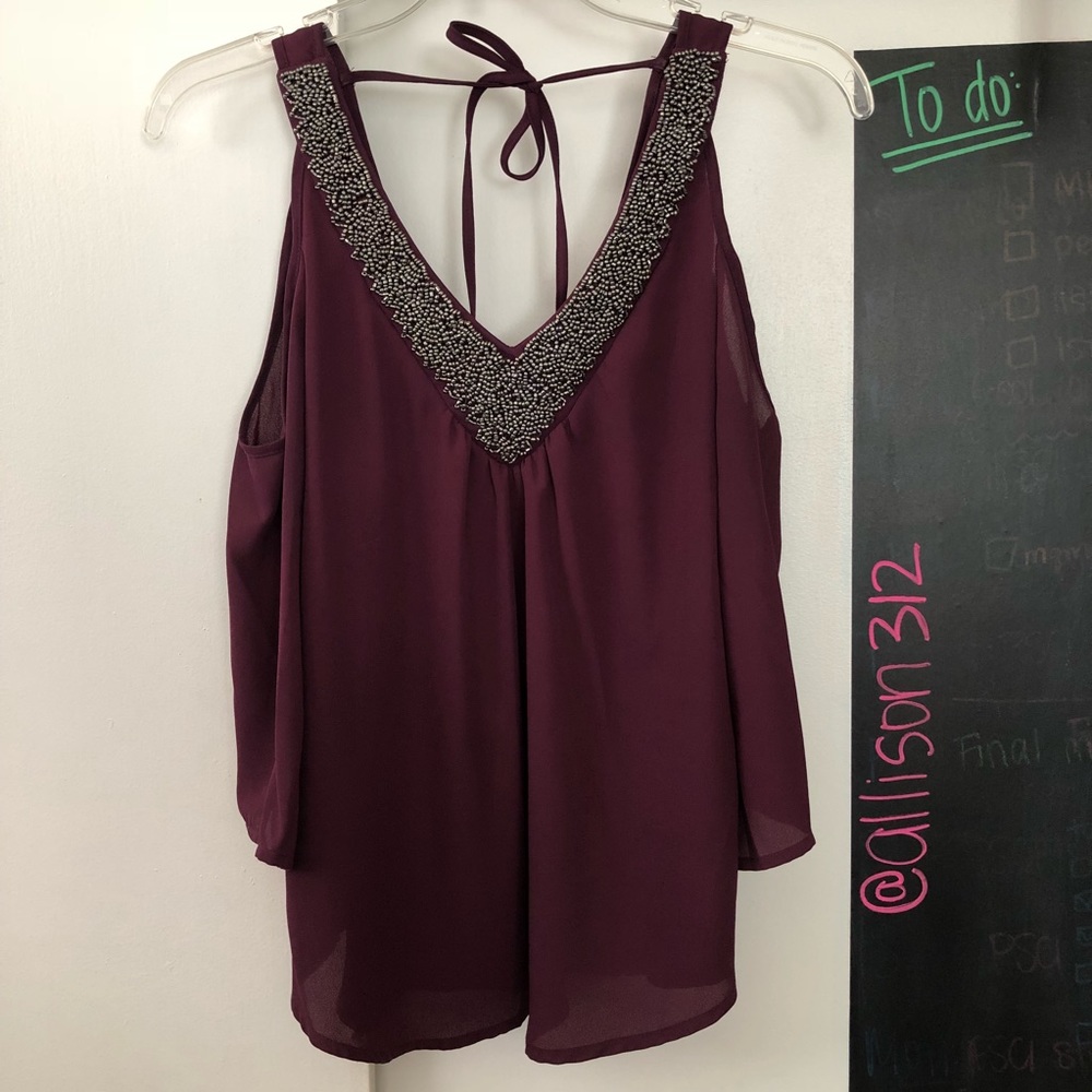 Blouse with Shoulder Cutouts